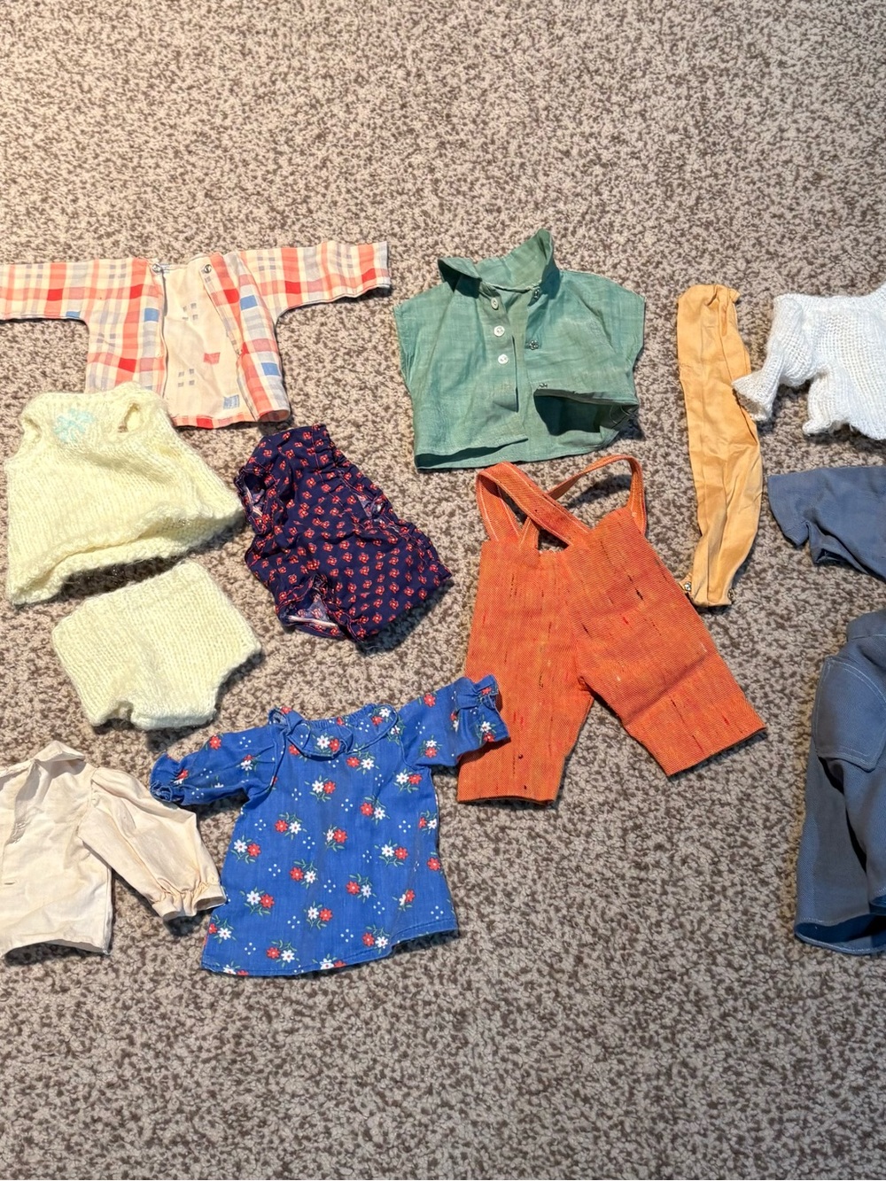 Assorted vintage Doll Clothes